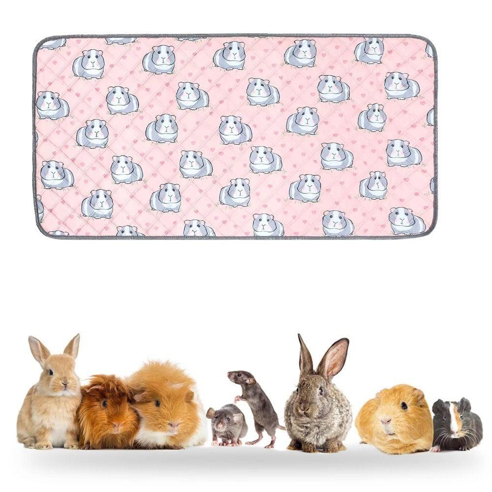 Washable Guinea Pig Cage Mat Reusable Non-Slip Mat Small Pet Bedding  for Guinea Pigs Small Animals