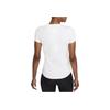 Nike Dri-FIT One Solid Logo Print Quick-Dry Casual Breathable Slim Fit Crew Neck Short Sleeve T-Shirt Women Tops White DD0627-100
