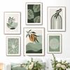 Nordic Abstract Boho Monstera Rainbow Leaf Sun Wall Art Posters and Prints Wall Pictures for Living Room Decor Canvas Painting