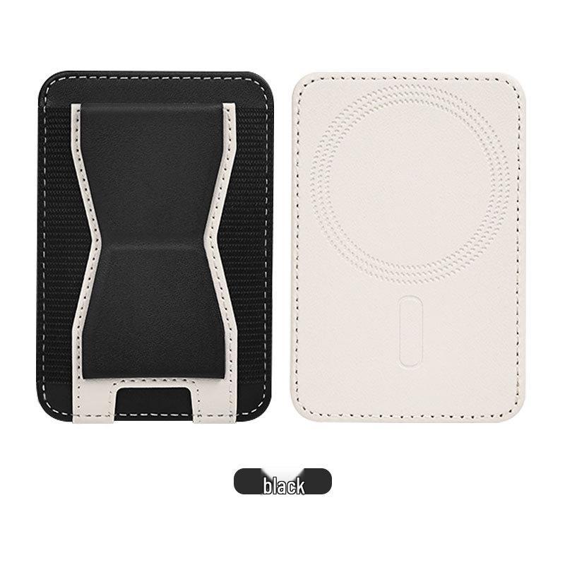 Magnetic Card Holder PU Leather Phone Stand Compatible with MagSafe
