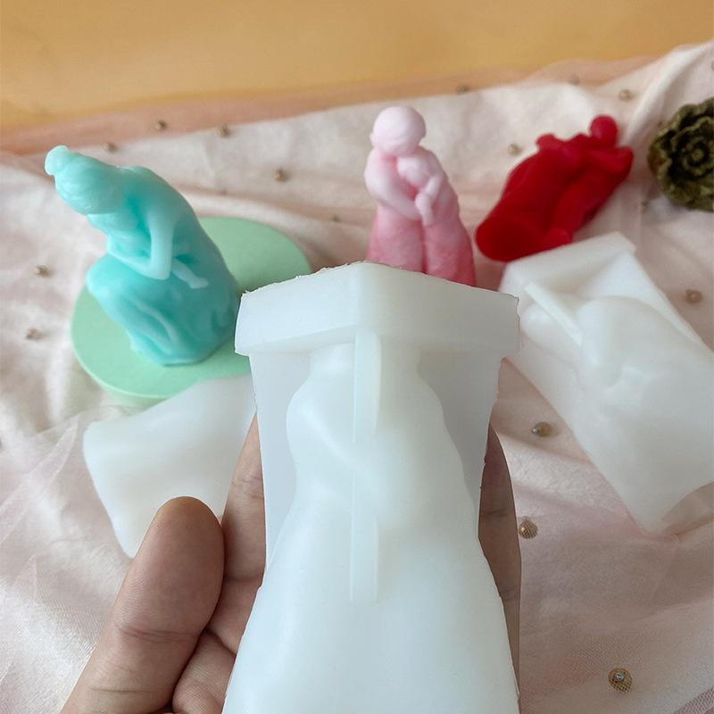 Eternal Love Body Candle Silicone Handmade Desktop Decoration Gypsum Epoxy Resin Aromatherapy Candle Silicone Mould