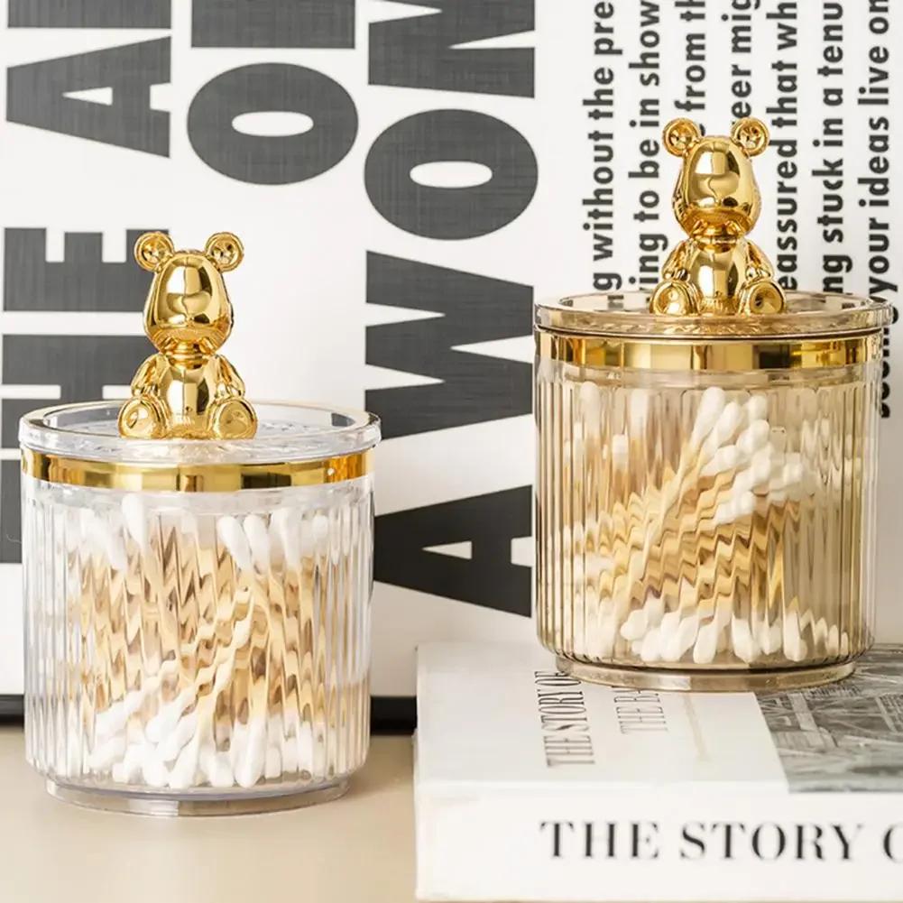 Qtip Storage Box Lipstick Organizer Transparent Desktop Organizer Cotton Swab Storage Box Bathroom Household Supplies DROPSHIP