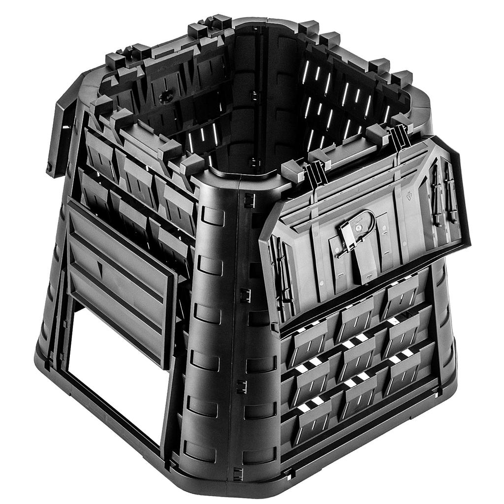 KADAX Kompostownik Ogrodowy modułowy Całoroczny mrozoodporny Nawóz Zbiornik 450L