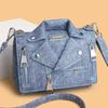 Personalisierte Nietjacke kleine Tasche Sommer 2025 neu Koreanische Version Mode Schultertasche Damen Denim Umhängetasche