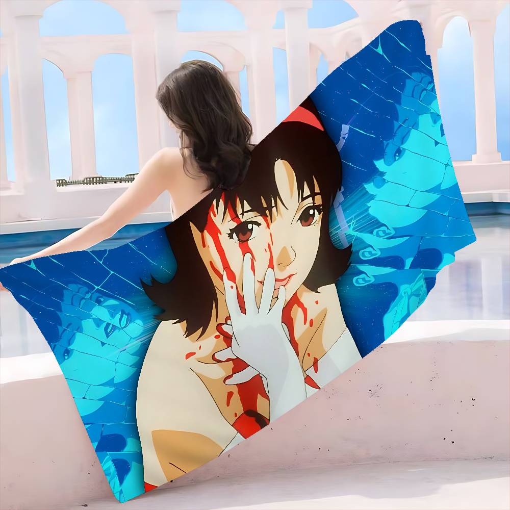 Japanese horror movie P-perfect B-blue Microfiber Blanket Quick Drying Beach Towels Oversized Printing Super Absorbent Towel