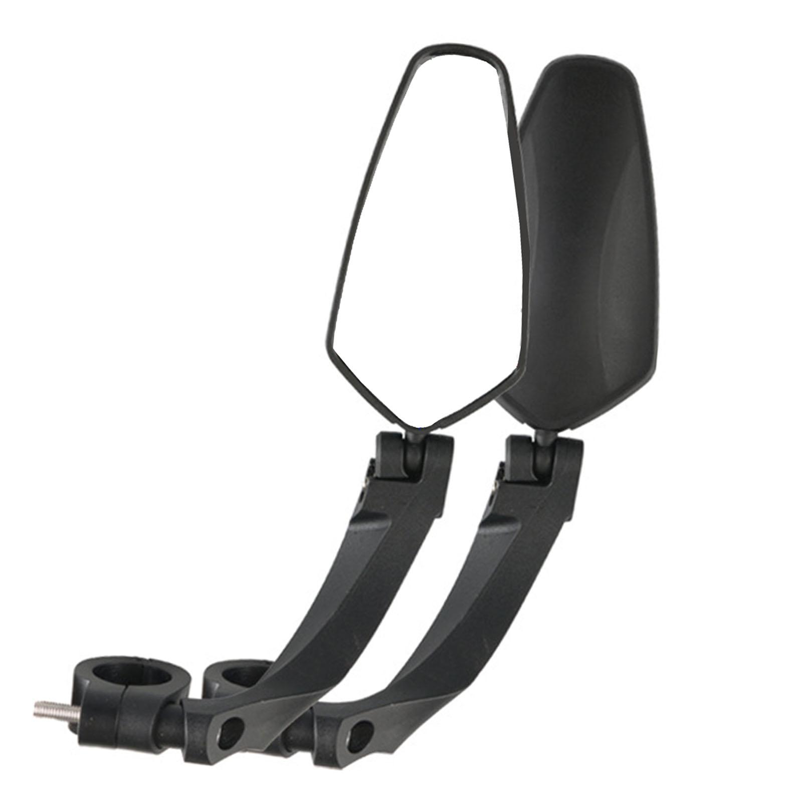 

2 Pieces Bicycle Mirror Accessories Sturdy 360 Degree Rotatable for 2-2.4cm Diameter Handlebar Bicycle Rearview Mirror Black