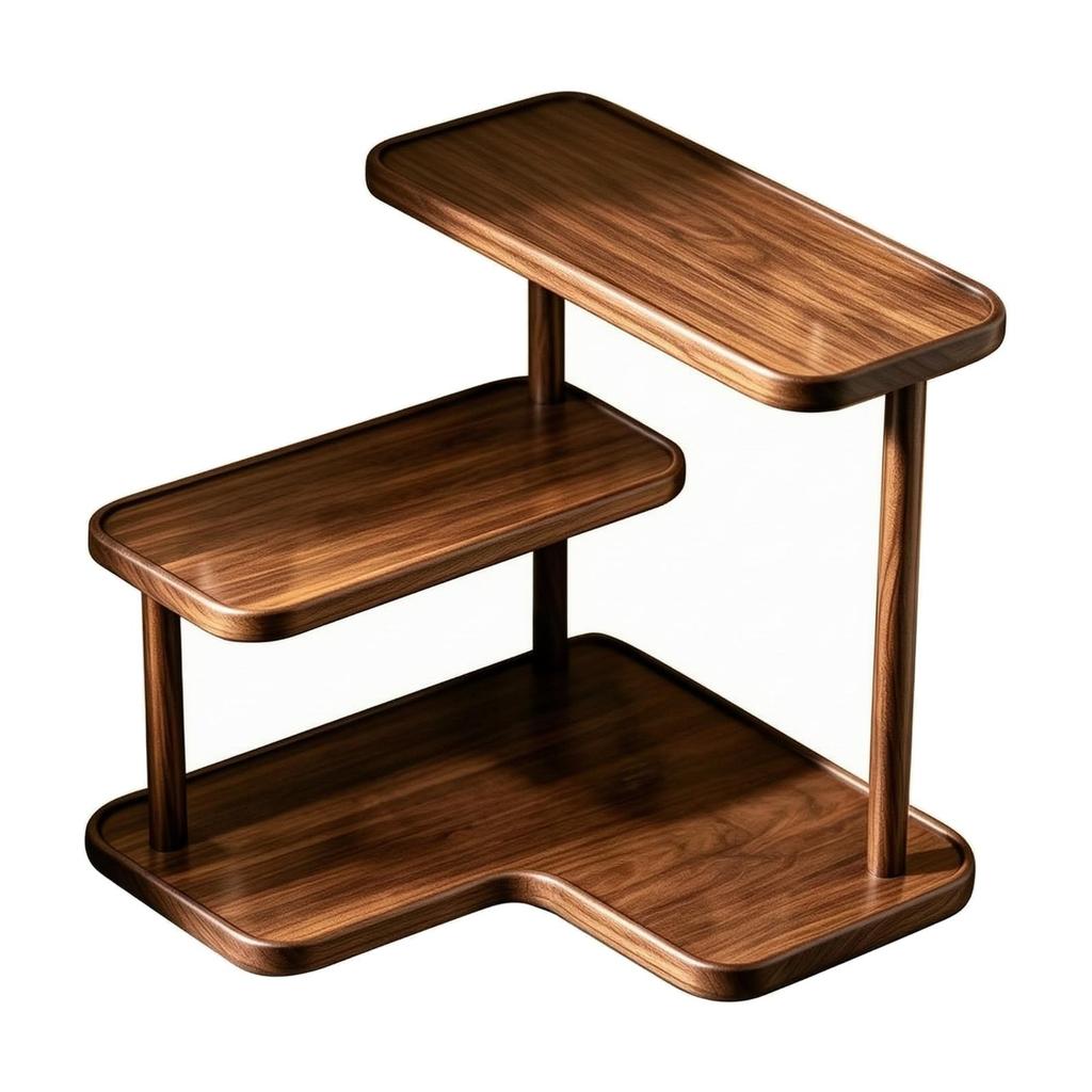 Freestanding 3-Tier Corner Tabletop Rack Tiered L-Shaped Display