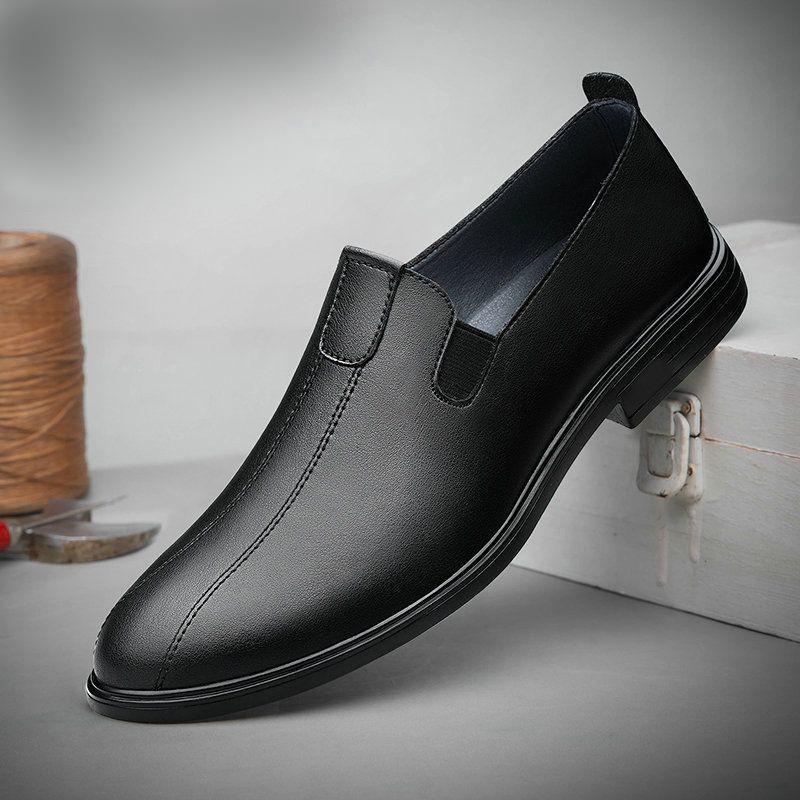 Spring and Autumn Casual Shoes Men's Gloves White Shoes Business Dress Leather Shoes Soft Sole Driving Shoes