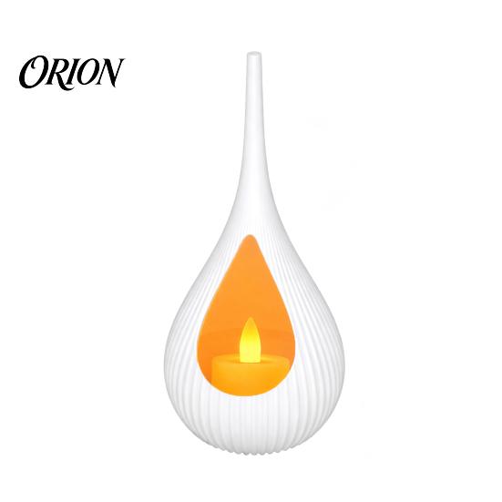 Small Space Candle Holder Compact Size Candlestick, Vertical Grain Texture Holder, Water Drop Shape Modern Decorative Candlestick 3D Printed