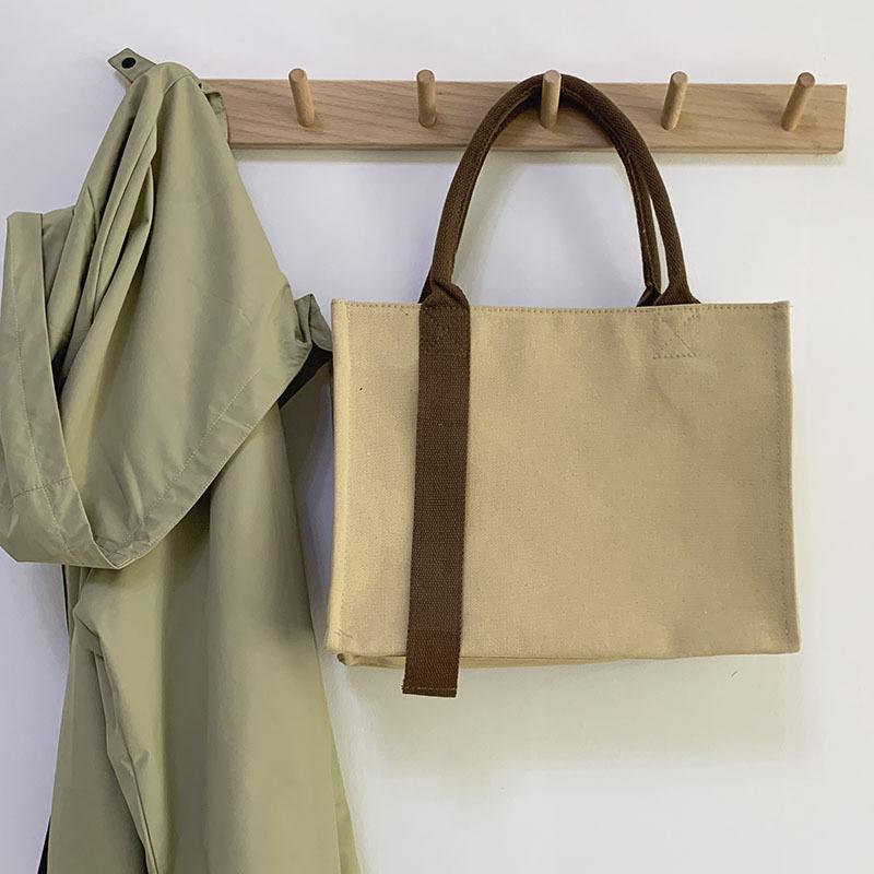 Canvas Bag, Ribbon Style, Canvas Bag, Hand-held Tote Bag