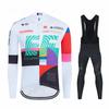 Conjunto de Jersey de Ciclismo Masculino Feminino Manga Longa Respirável Roupa para Pedalar Bicicletas de Estrada Montanha