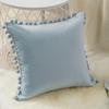 Pompom Velvet Cushion Cover Decorative Throw Cushion Covers Home Decor for Sofa Bedroom Pillowcase Pink Beige Pillow