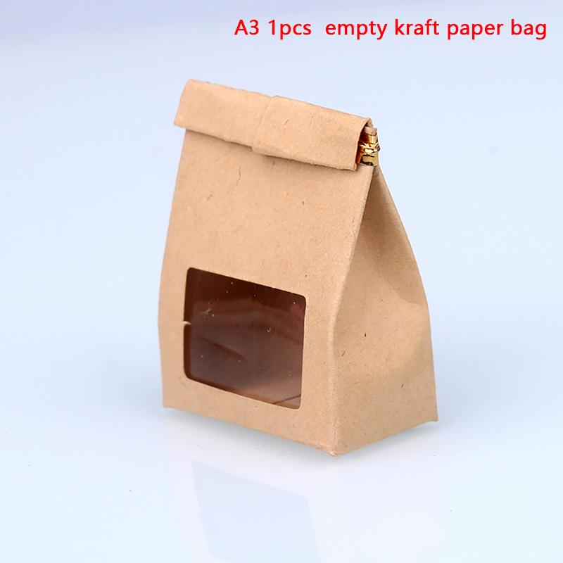 1:12 Dollhouse Miniature Rose Flower Packaging Paper Bag Flower Arrangement Packaging Paper Bag Furniture Decor Toys