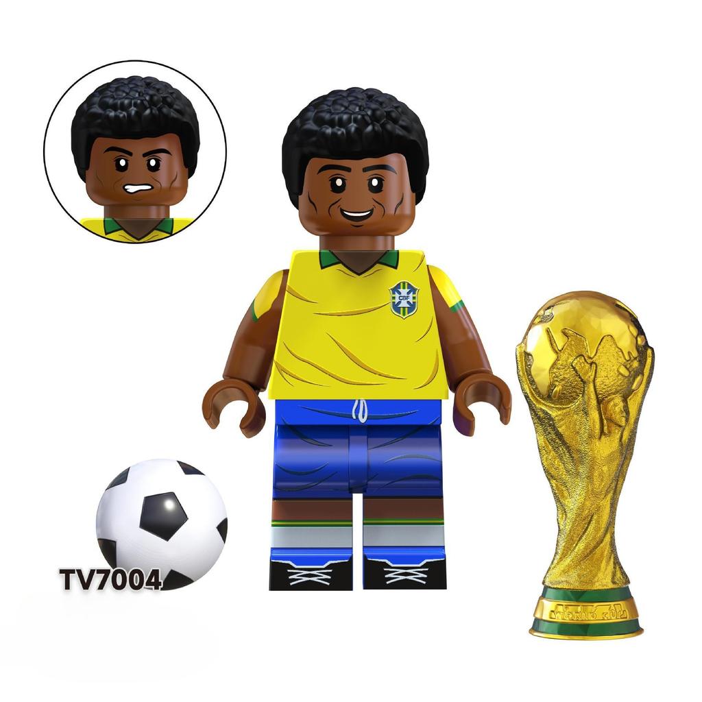Figure di Calcio Assembla Mattoncini TV6501 Giocattoli da Costruzione Stelle del Calcio per Regali di Compleanno Halloween Natale