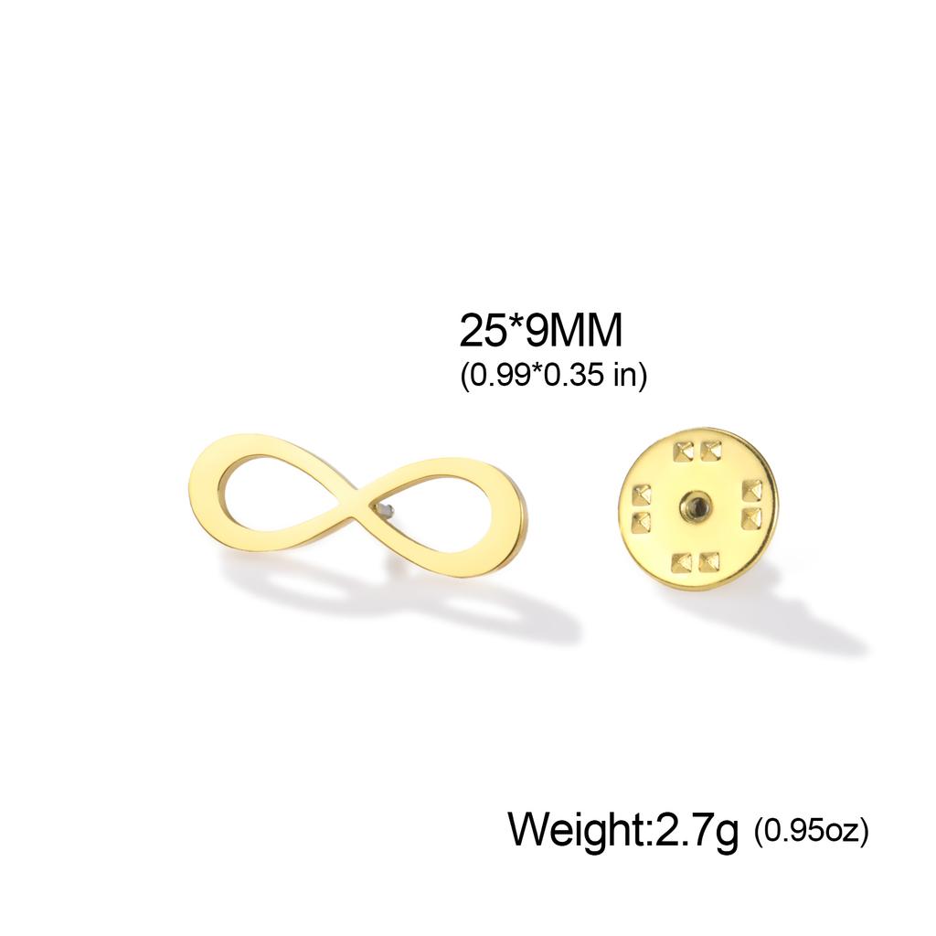 Teamer Infinity Symbol Endless Brooch Stainless Steel Pin Brooch Classic Vintage Clothing Minimalist Jewelry Gift 2026 New