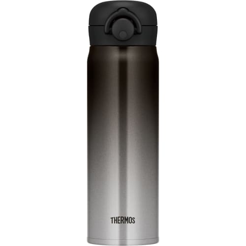 Thermos Vacuum Insulated Portable Mug, 500ml, Black Gradient, Removable Spout for Easy Cleaning, Lightweight, One-Touch Opening, Stainless Steel Bottl