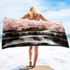 Fantasy Cherry Blossom Print Beach Towel Lightweight Bath Towel Sport Bar Spa Travel Towels Microfiber Quick Dry Swimming Cover