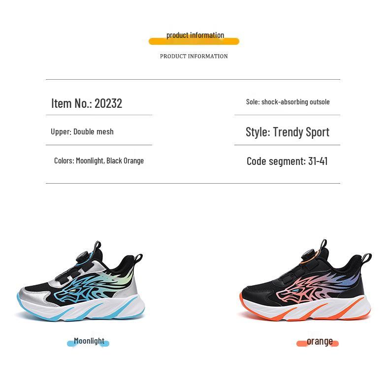 Breathable, Non-Slip Boys' Autumn Sports Shoes for Medium and Large Children