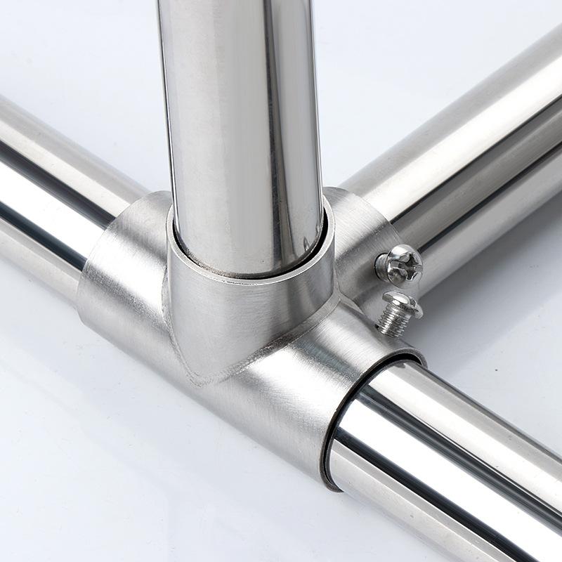 Pipe Fitting Connector, Fit 1 Inch(25mm) OD Pipe Stainless Steel Structural Pipe Connector Chain Link Fence Clamp