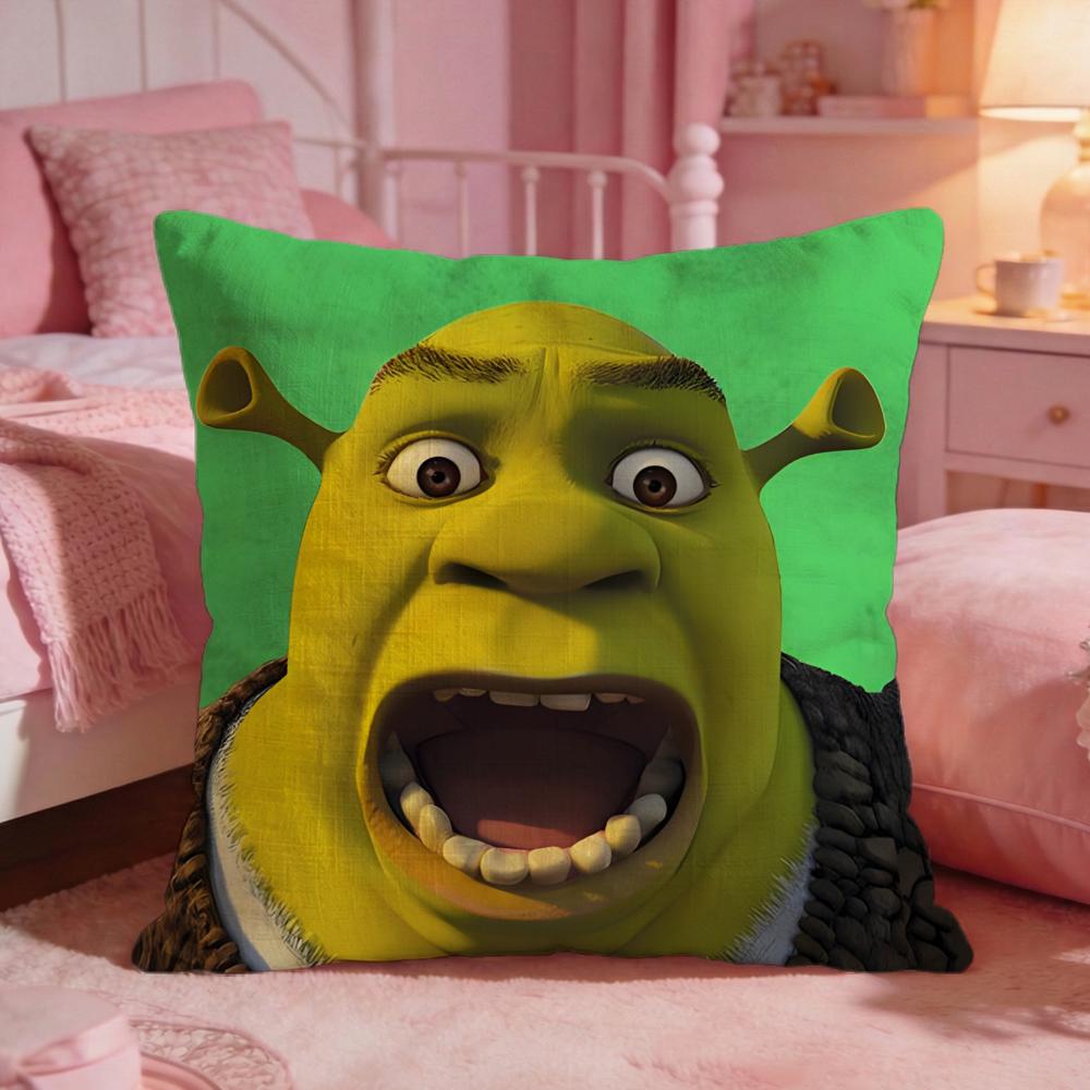 SShrekS Funny Anime Cushion Cover Premium Comfort Reversible Pillow Cove Two In One Design For Any Room  Car Interior