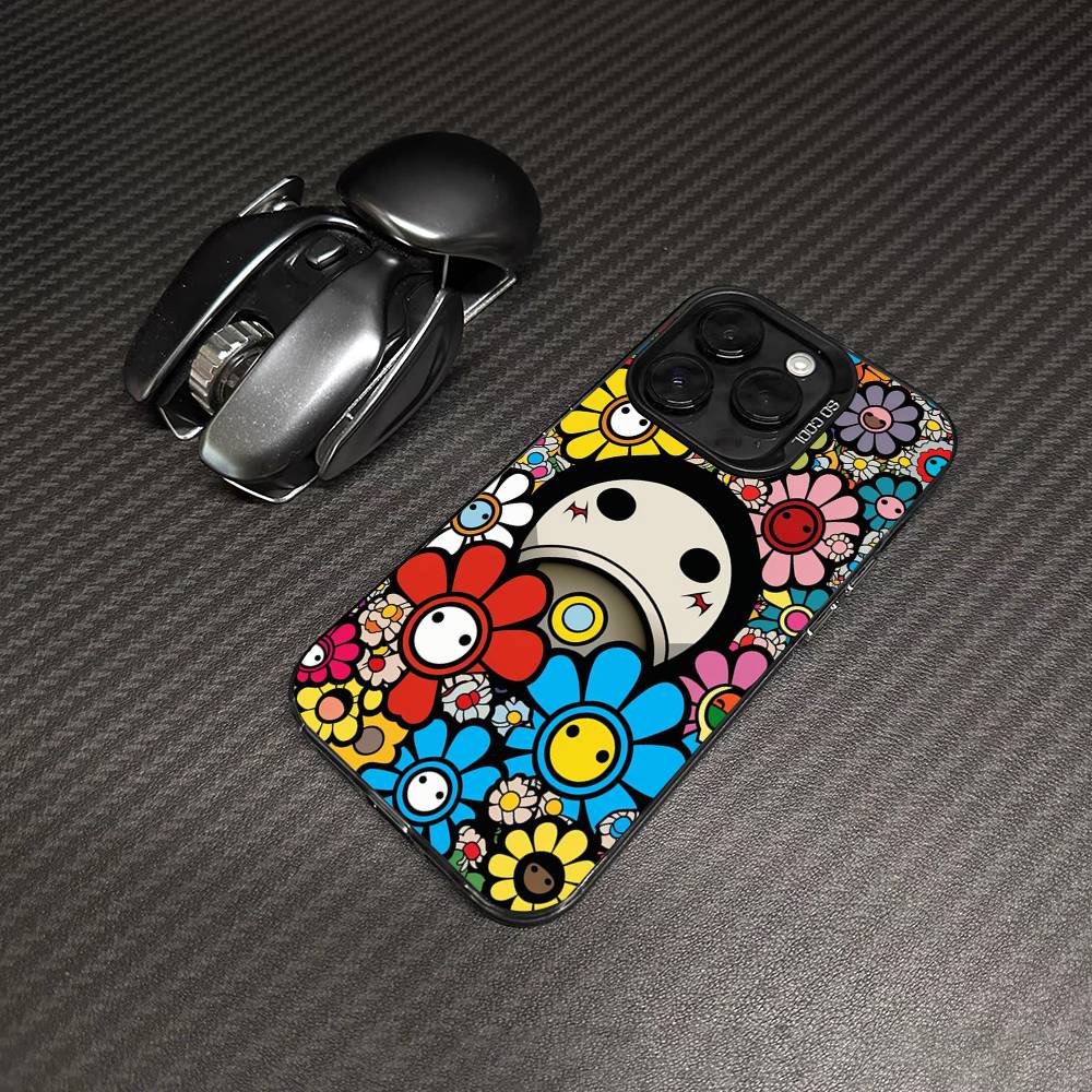 Japanese Artisti M-murakami T-takash Art Colorful Colorful Phone Case For iPhone 17 16 15 14 13 12 11 Pro Max Plus Matte Cover