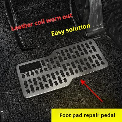 Stainless Steel Car Wear-resistant Pedal Thickened Pedal Board Main Cab Metal Repair Protective Foot Mat