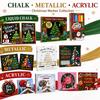 Christmas Gift Box Acrylic Paint Marker Set with Light Board for Kids DIY Drawing Art Craft