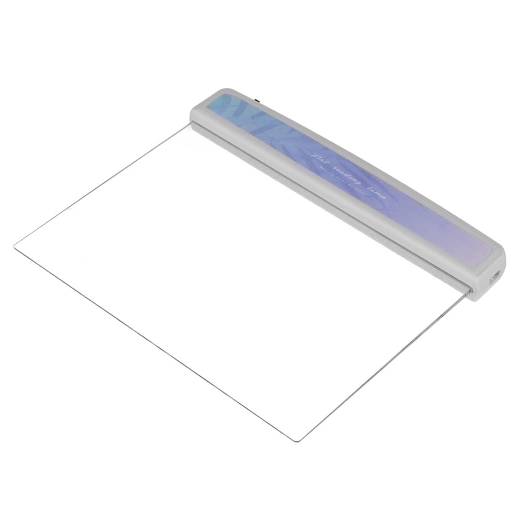 LED Panel Buchlampe Tragbar Blattmuster Flache Leselampe Studenten Augenschutzlicht