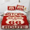 3D Print Historic Route 66,Mother Road,Comforter Bedding Set,Duvet Cover Bed Set Quilt Pillowcase,king Queen Size Bedding Set029