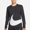 Nike Colorblock Logo Crew Neck Long Sleeve Sportswear T-Shirt Men Tops Black DD3396-010