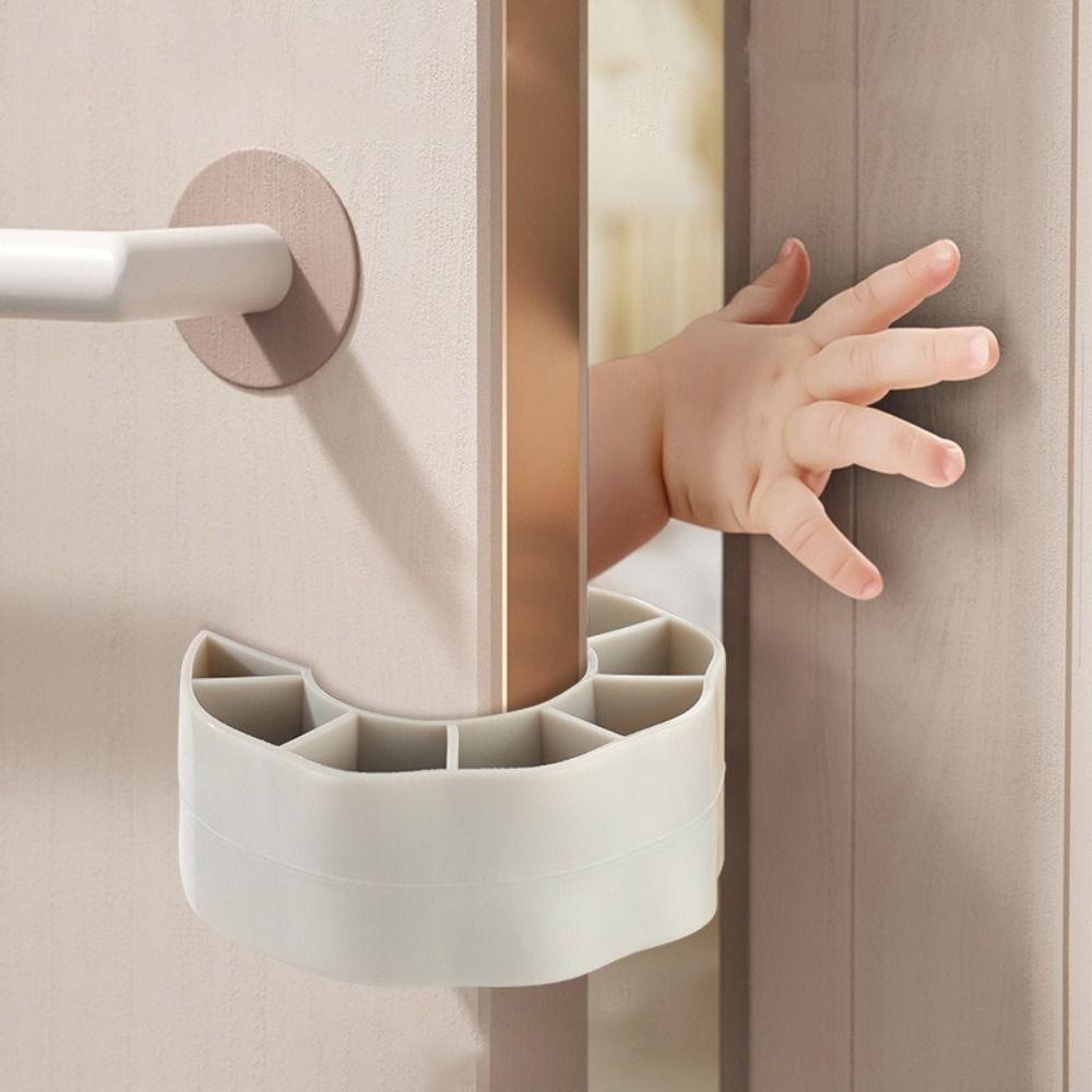 Soft PVC Door Stopper Silent Design Noise Reduction Anti Slam Guard Universal Fit Anti Pinch Finger Protector Home Use
