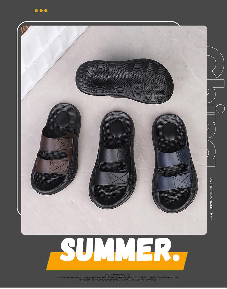 Hochwertige Herren-Strandsandalen mit Luftpolstersohle, Hohlmuster und "Auf Wolken gehen"-Komfort.