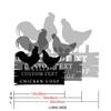 Precision Crafted Custom Metal Sign Farmhouse Rustic Decor Home Garden Rooster Hen Silhouette Personalized