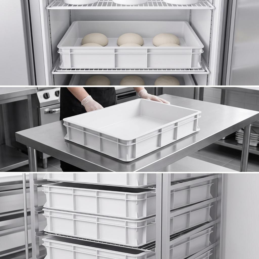 Pizza Batter Box with Lid Food-Grade Proofing Translucent