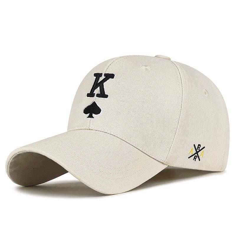 

Весенние и осенние вышитые бейсболки с пиковыми K и буквенными принтами, бейсболки для защиты от солнца Adjustable 55-60cm