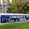 Happy Graduation Outdoor Banner Bachelor'S Cap Balloon Party Decorative Background Photography Graduate Party Supplies Gift