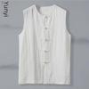 Men's Retro Style Loose Cotton & Linen Sleeveless Vest