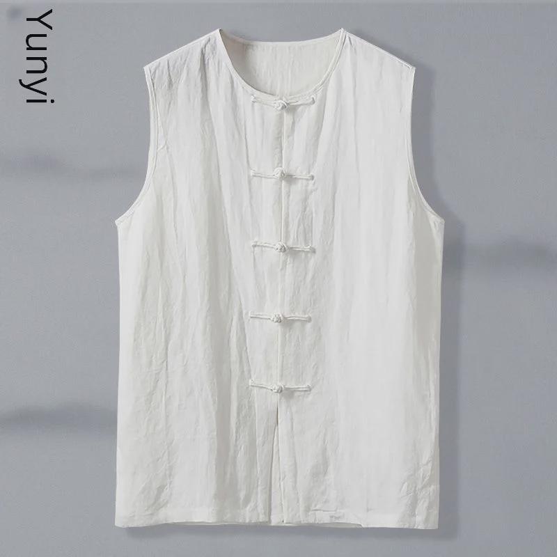 Men's Retro Style Loose Cotton & Linen Sleeveless Vest