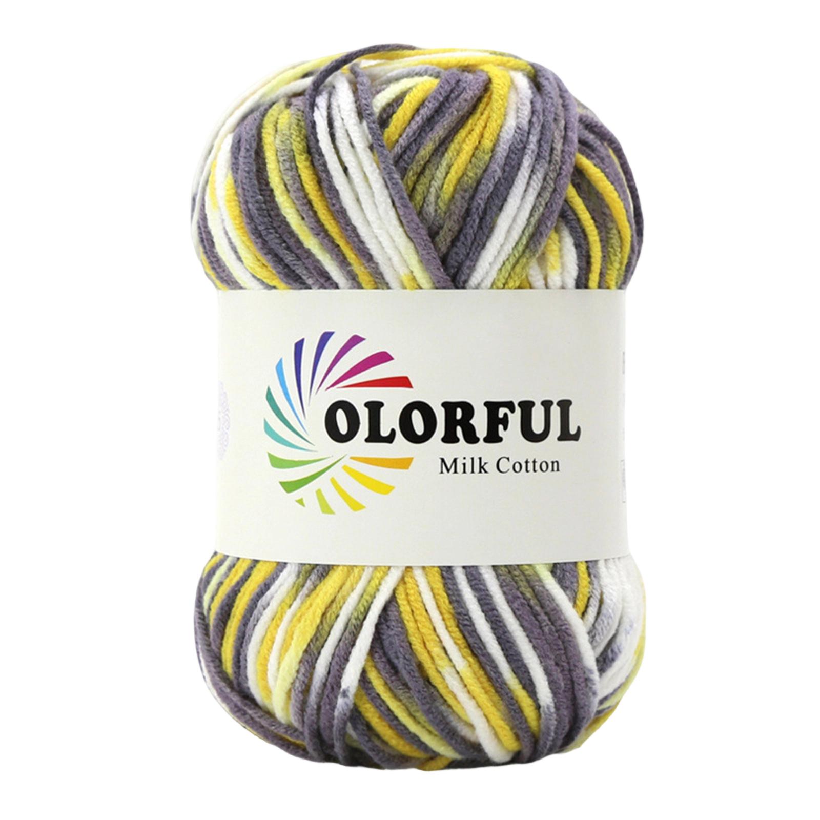 

Colorful Hand Knitting 50g Knitting Crochet Milk Soft Baby Cotton Wool Yarn One Size