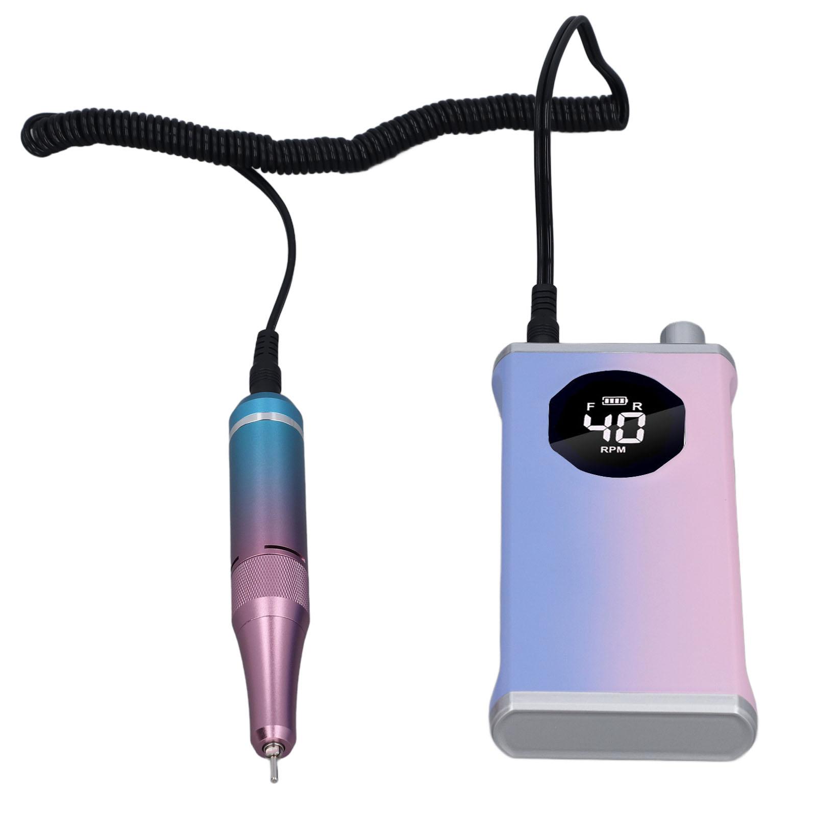 

Nail Drill Kit Professional RPM Rechargeable Electric Machine Portable Multi Functional for Polishing