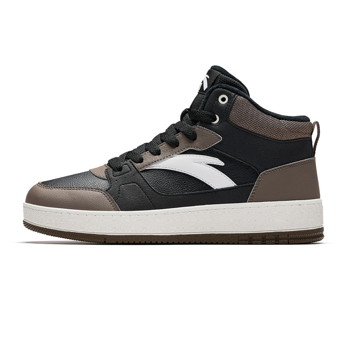 

Anta High top Skateboard Shoes Men s Black/Enamel Gray/Pure White 912548938-2 42.5