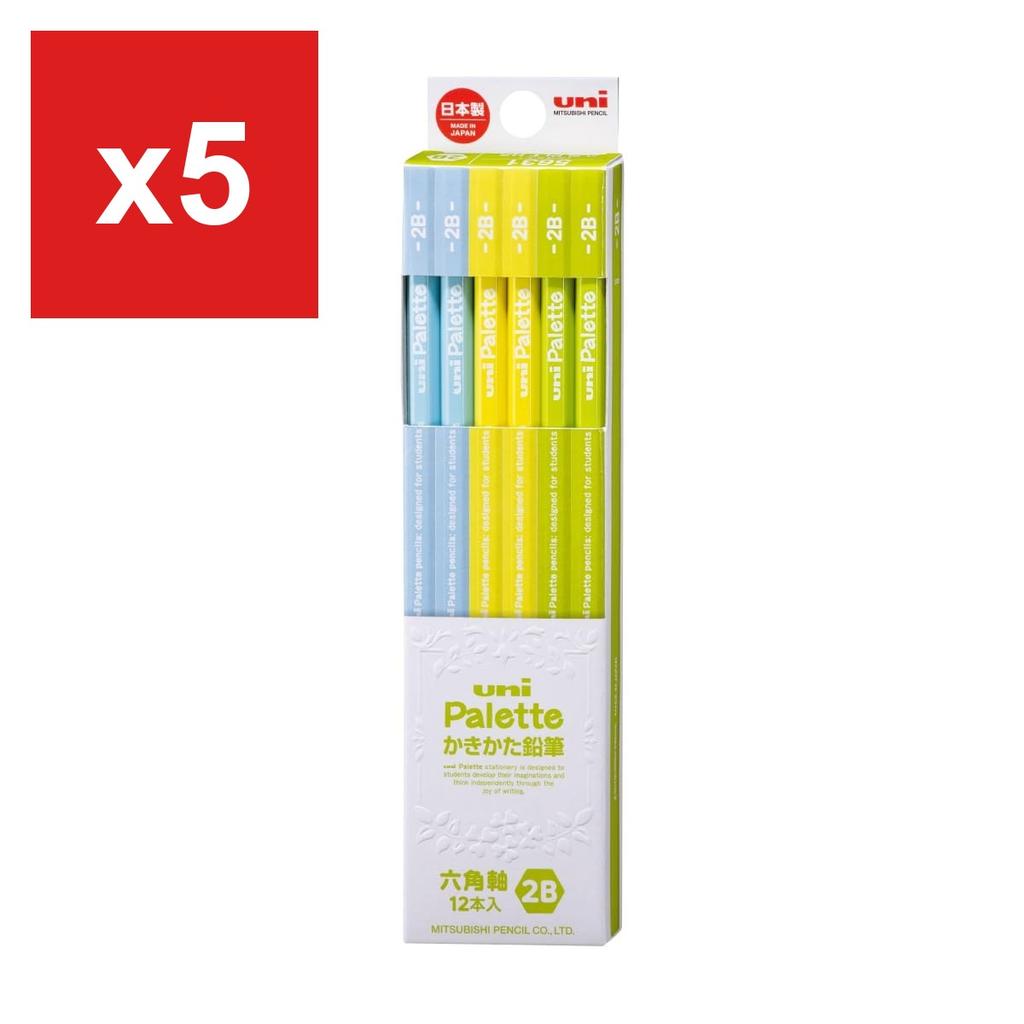 Mitsubishi Pencil 'uni Palette' Writing Pencil, 2B, Color Effect 'Inspiration' Edition, Dozen Pack, K56312B