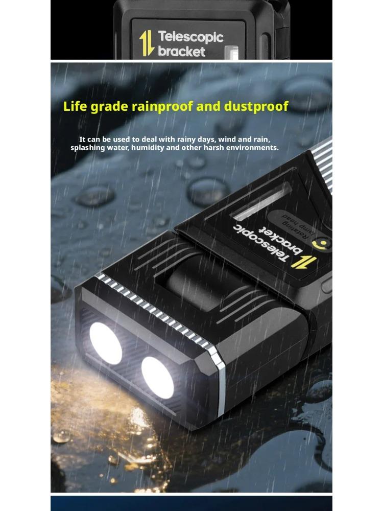 LED Magnetic Work Light Retractable 180° Rotatable Multi-Functional Flashlight for Outdoor Camping Inspection