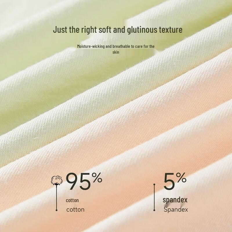 Yuzhaolin Women's 7A Antibacterial Pure Cotton Seamless Mid-Waist Briefs