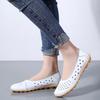 Fashion Leather Women Flats New Cut-Outs Summer Shoes Woman Hollow Women's Loafers Female Solid Shoe Large Size 35-44