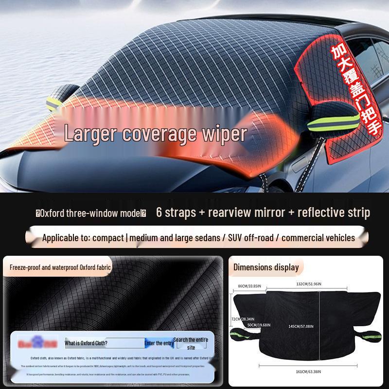 Thickened Magnetic Car Windshield Snow Cover & Frost Protection Sunshade