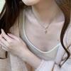 Nickel Silver Plated Gold Sparkling Star Necklace: Fashionable Luxury Meteor Shower Clavicle Chain for Women