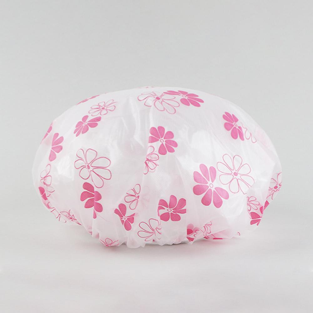 Waterproof Bath Cap Hat Elastic Shower Caps  Bath Head Hair Cover For Women Salon Shower Supplies