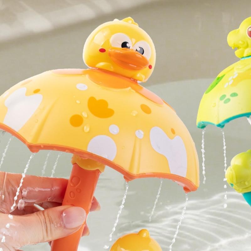 Duck Theme Shower Toy Water Sprinkler Bath Toy For Toddler Fun Bathtub Playset Bathroom Pool Baby Bathing Accessory