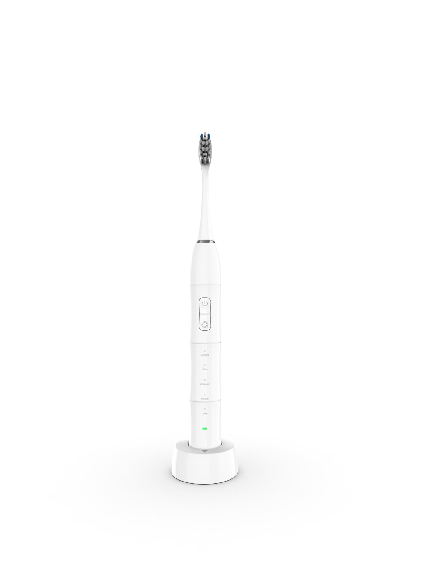 

Waterproof Sonic Electric Toothbrush, Wireless Charging, Dual Button, 5 Modes, 25 Intensities білий